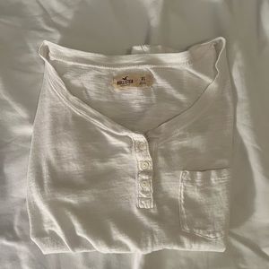 Hollister White Pocket Tee